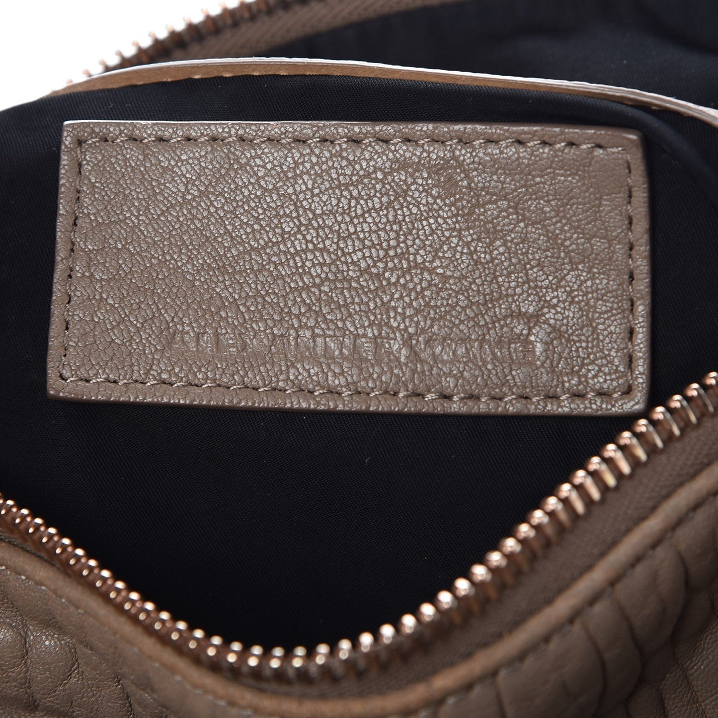 Pebbled Lambskin Rocco Latte Rose Gold Hardware