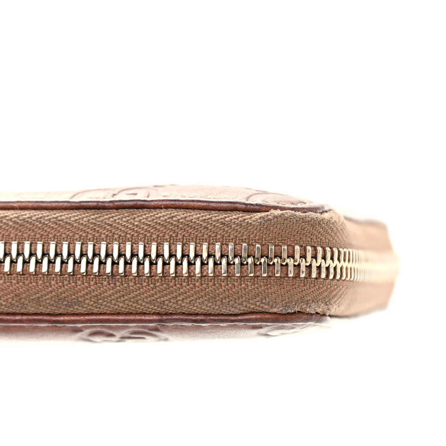 Gucci Guccissima Bamboo Tassel Zip Around Wallet Natural Brown 9 of 10