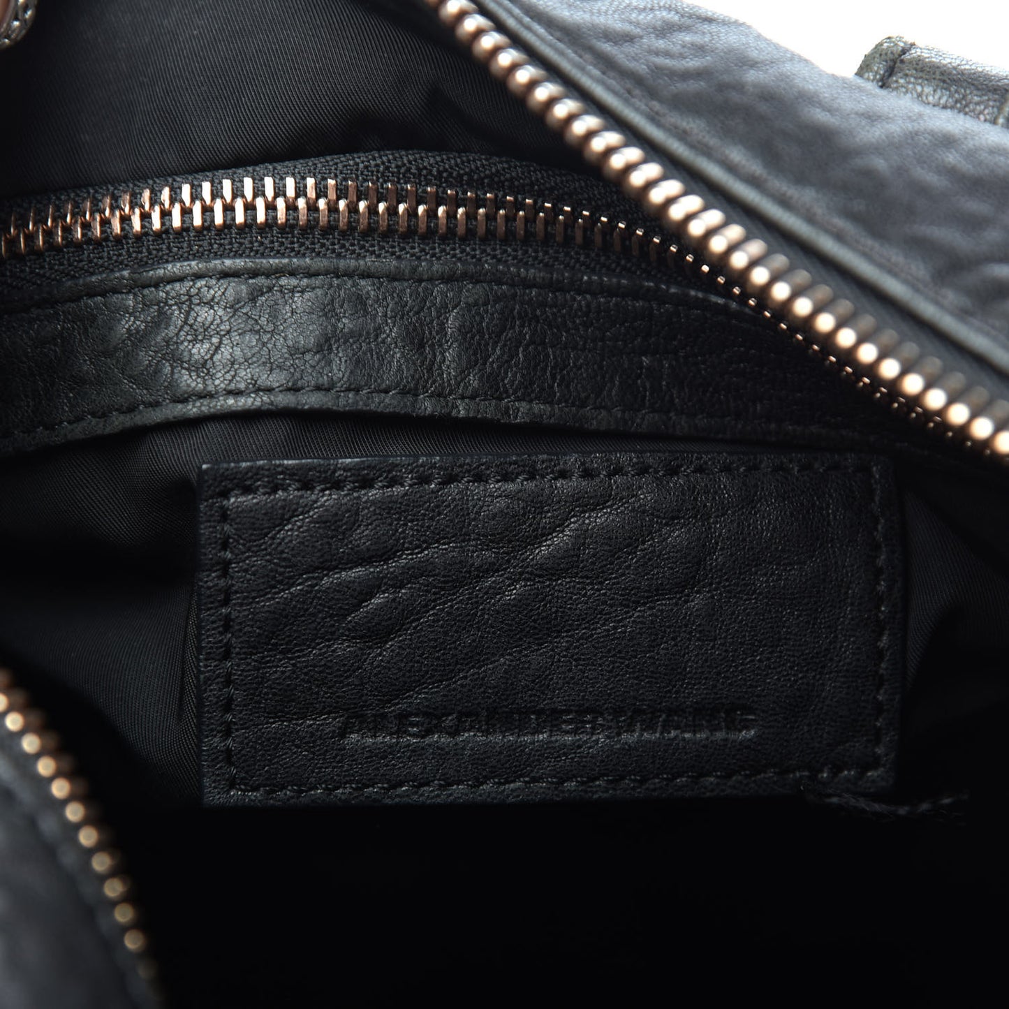 Pebbled Lambskin Rocco Black Rose Gold Hardware