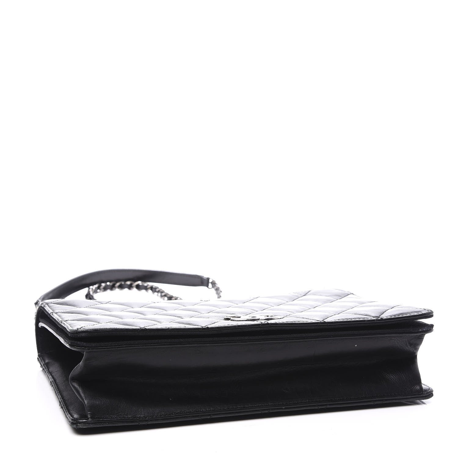 Chanel Calfskin Quilted Ballerine Flap Black Beige 3 of 9
