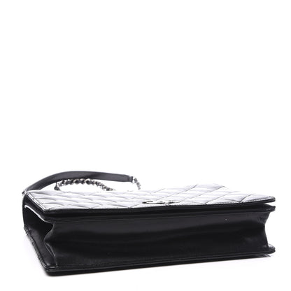 Chanel Calfskin Quilted Ballerine Flap Black Beige 3 of 9