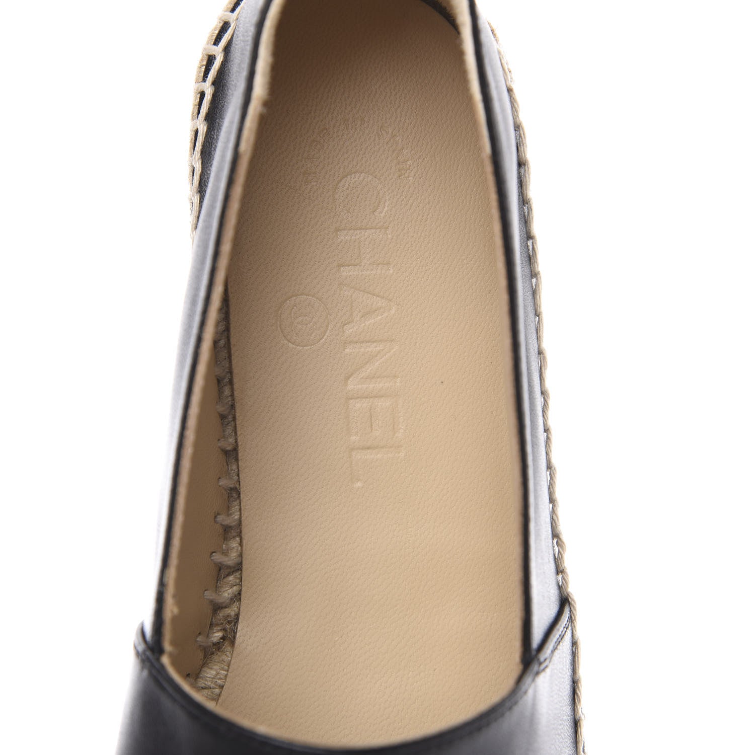 Chanel Lambskin CC Espadrilles 38 Black 6 of 10