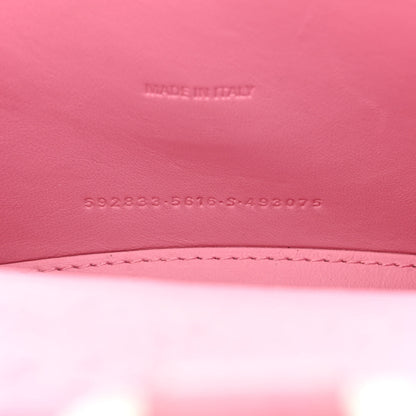 Balenciaga Shiny Calfskin Crocodile Embossed Hourglass Top Handle Bag XS Pink 8 of 14