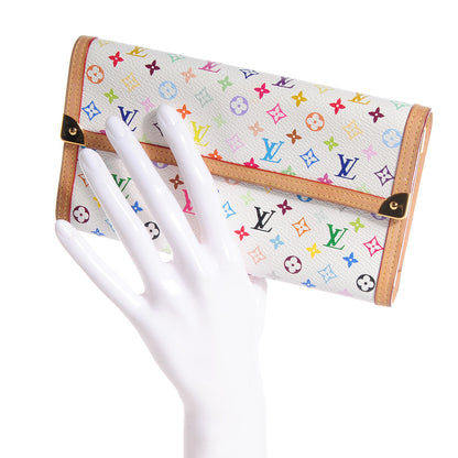 Louis Vuitton Monogram Multicolor Porte Tresor International Wallet White 2 of 8