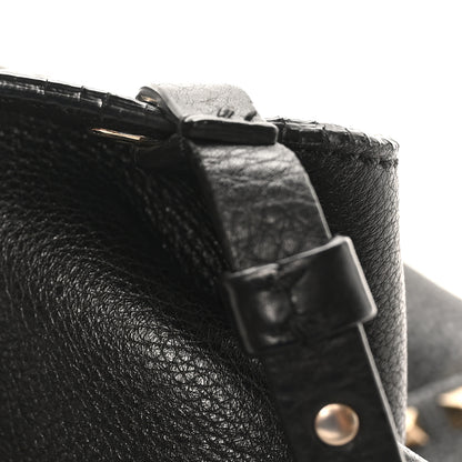 Valentino Garavani Pebbled Calfskin Medium Rockstud Tote Black 9 of 10