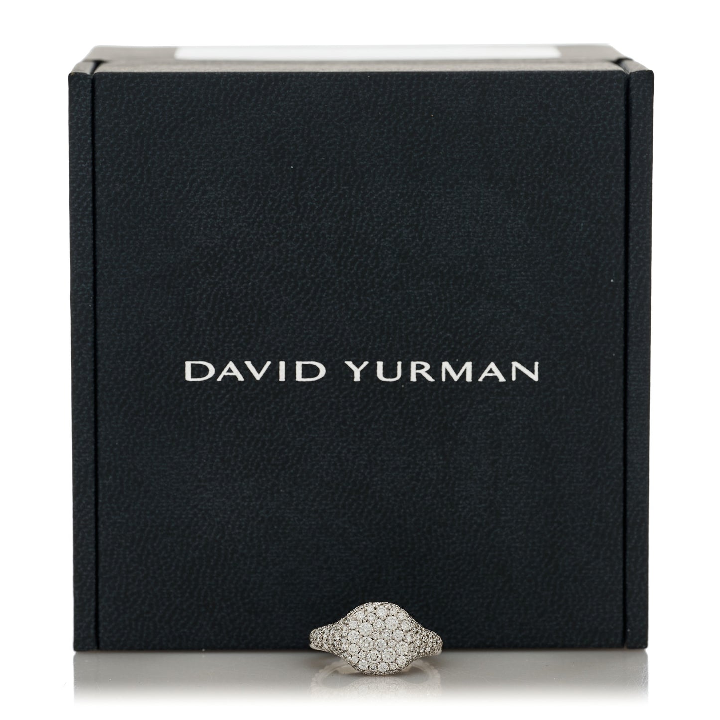 18K White Gold Diamond Pave Pinky Ring 46 3.75
