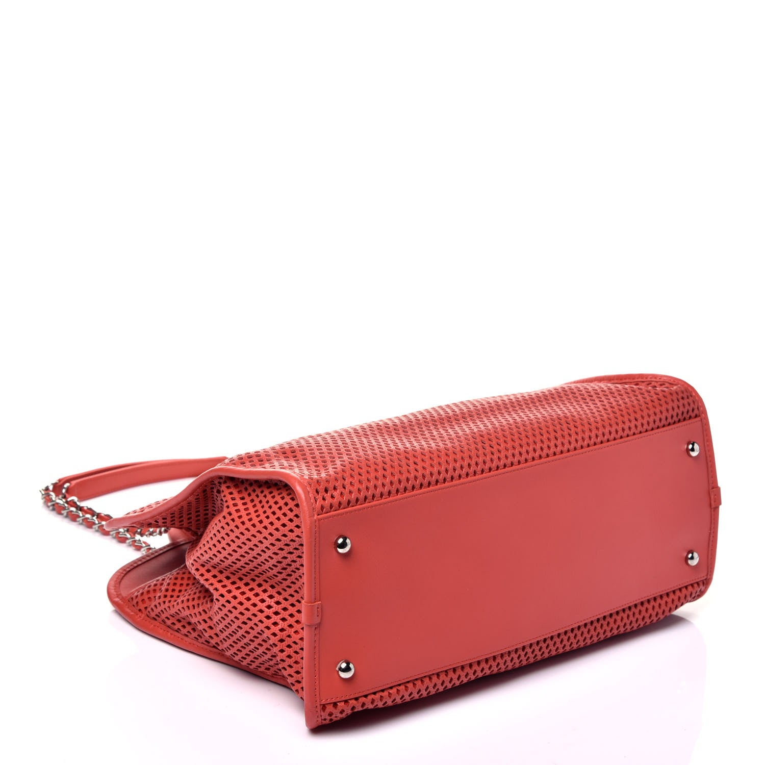 Chanel Calfskin Perforated Up In The Air Tote Red 5 of 10