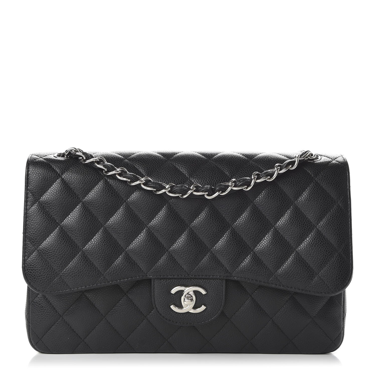 Chanel Caviar Quilted Jumbo Double Flap Black 1 of 11