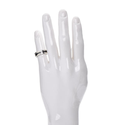 Bulgari Sterling Silver Ceramic Save The Children One-Band Ring 58 8.25 2 of 6
