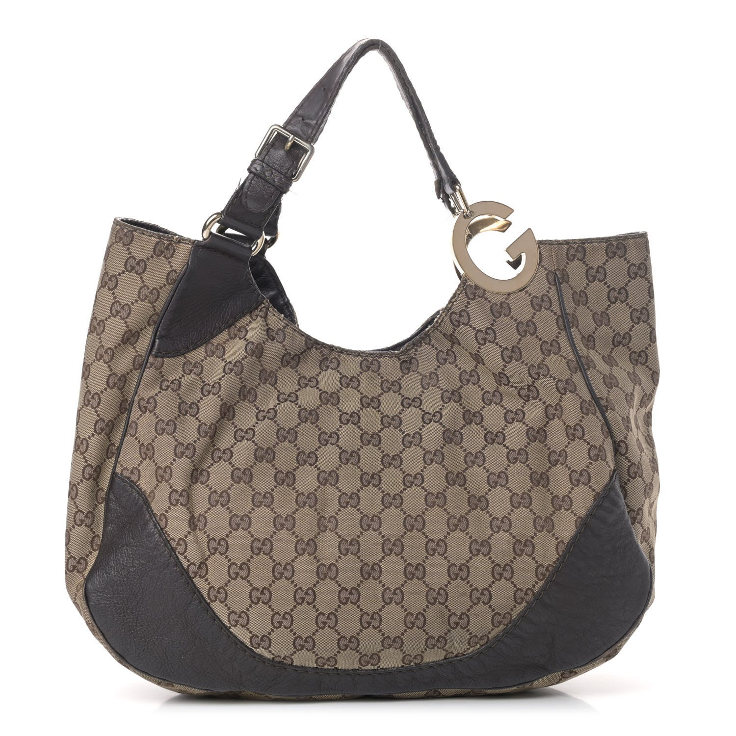 Gucci Monogram Medium Charlotte Hobo Brown 1 of 9