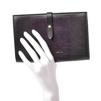 Celine Lizard Calfskin Large Multifunction Strap Wallet Velvet 2 of 7