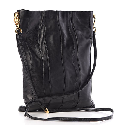 Prada Nappa Stripes Crossbody Bag Black 3 of 9