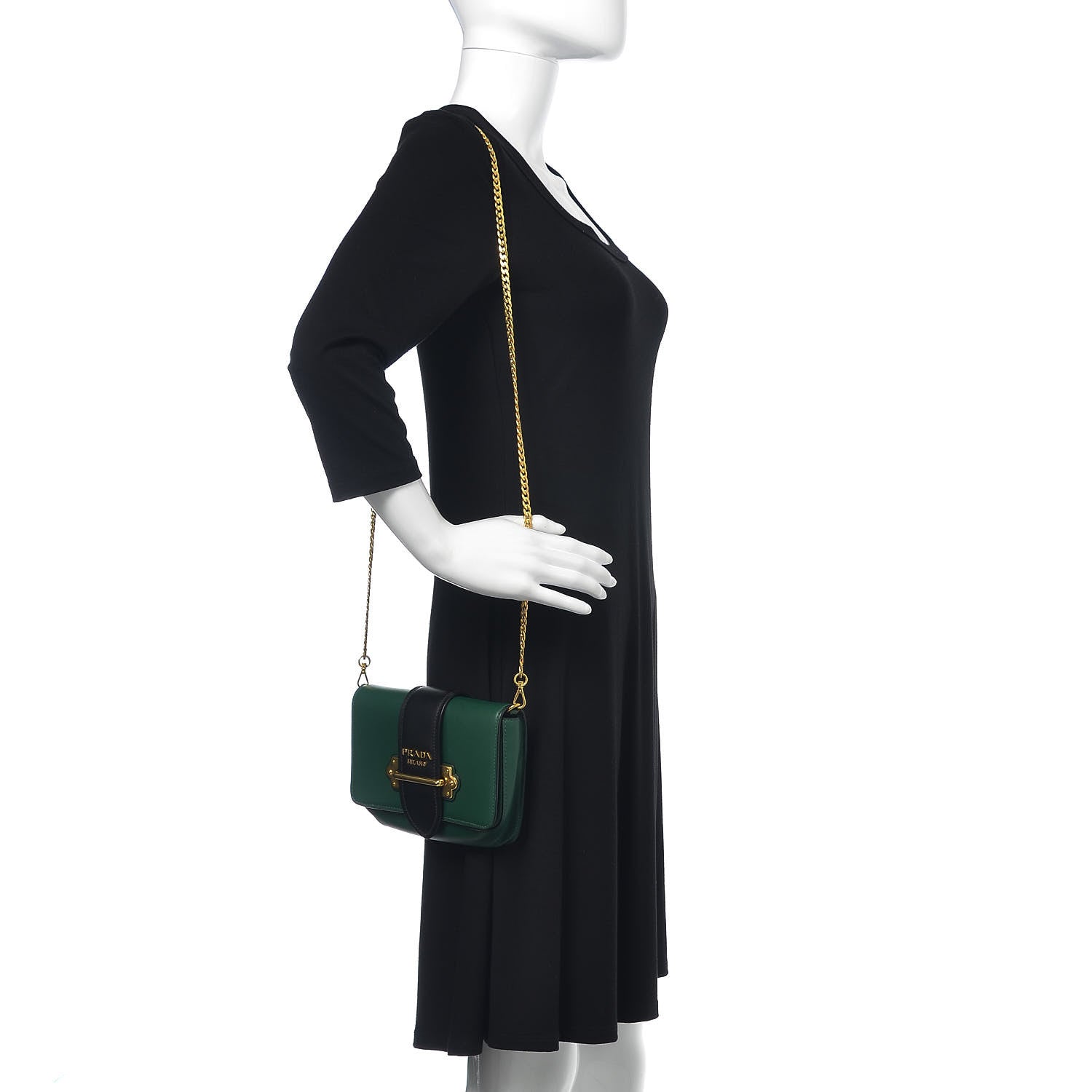 Prada City Calf Cahier Belt Bag Biliardo Black 2 of 9