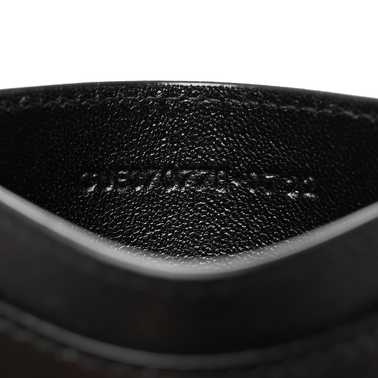 Saint Laurent Calfskin Crocodile Embossed Monogram Credit Card Case Blue 7 of 8