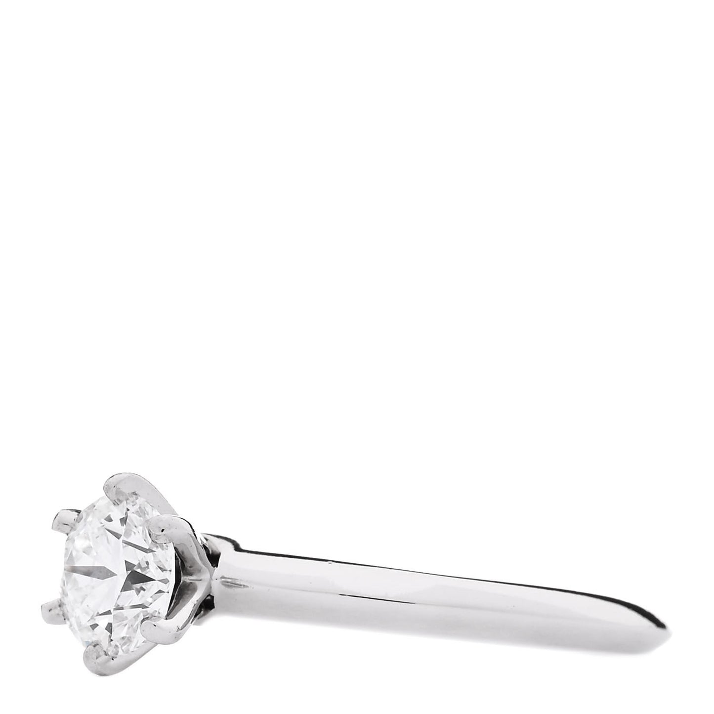 Platinum Diamond .64ct Solitaire Engagement Ring 49 4.75