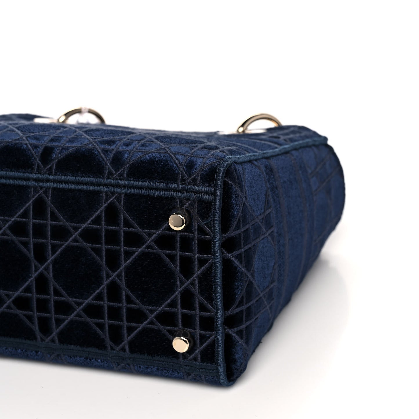 Velvet Cannage Medium Lady D-Lite Blue