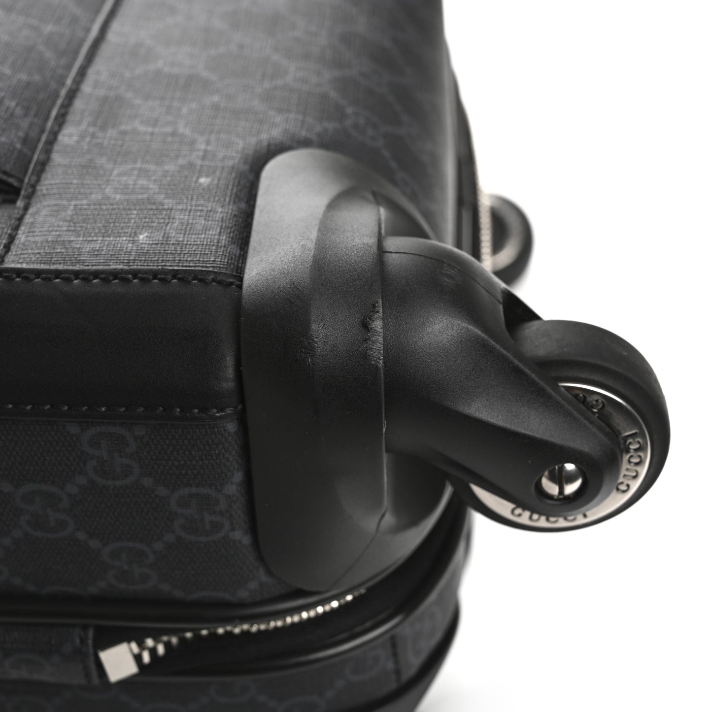 GG Supreme Monogram Gran Turismo Suitcase Black Grey