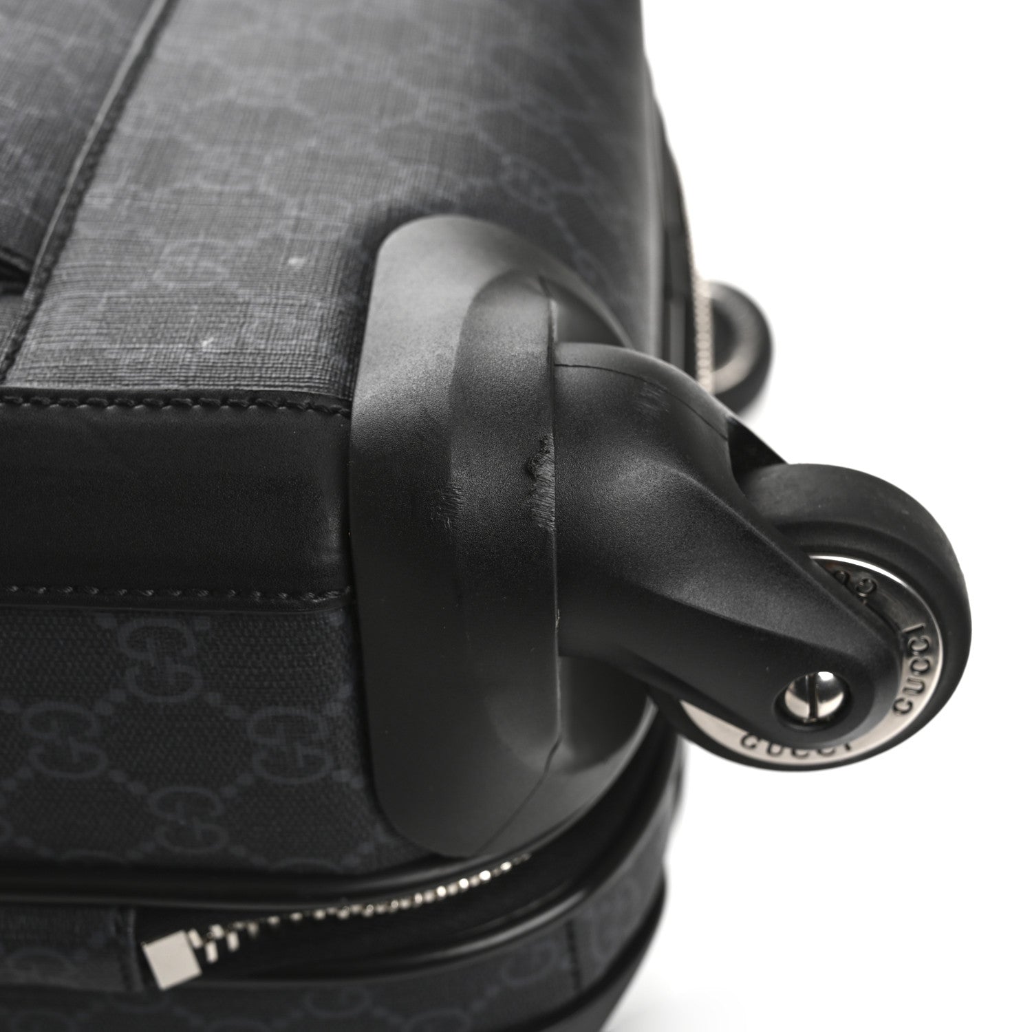 Gucci GG Supreme Monogram Gran Turismo Suitcase Black Grey 10 of 13