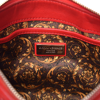 Versace Patent Barocco Quilted Vanitas Chain Crossbody Bag Red 6 of 6