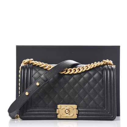 Chanel Caviar Quilted Medium Boy Flap Black 16 of 16