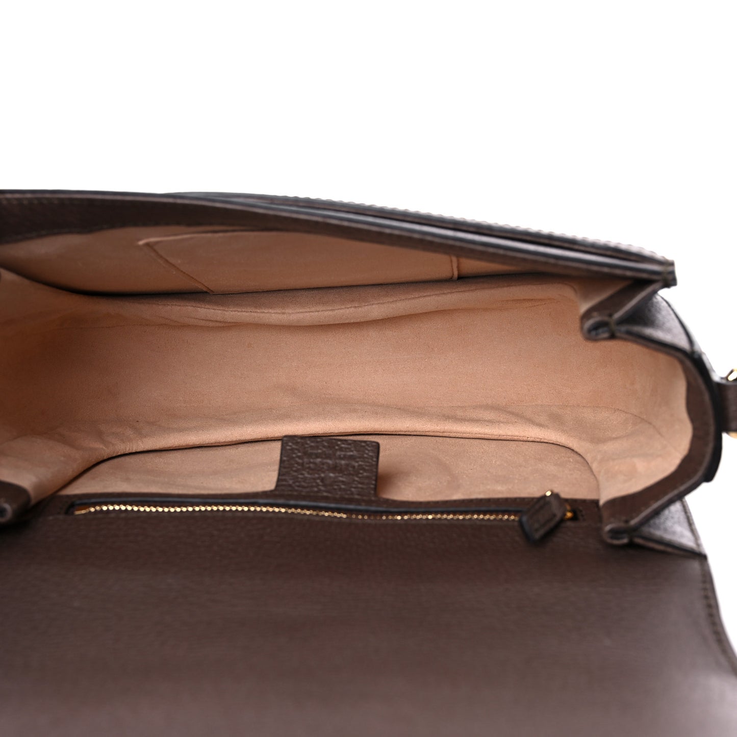 GG Supreme Monogram Web Small Ophidia Flap Messenger Bag Brown