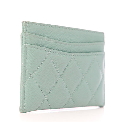 Chanel Caviar Quilted Card Holder Light Blue 2 of 8