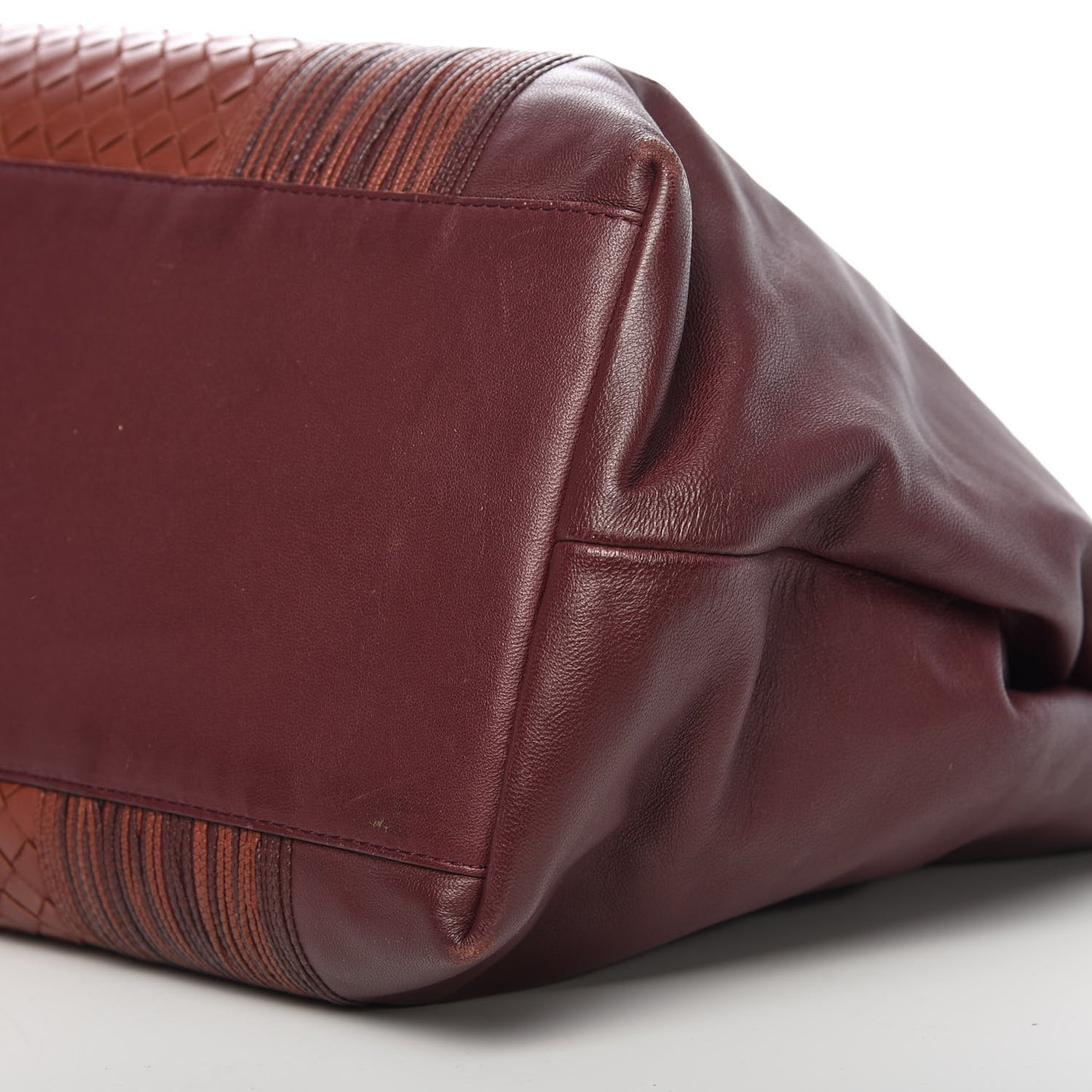 Nappa Intrecciato Embroidered Tote Barolo Brique