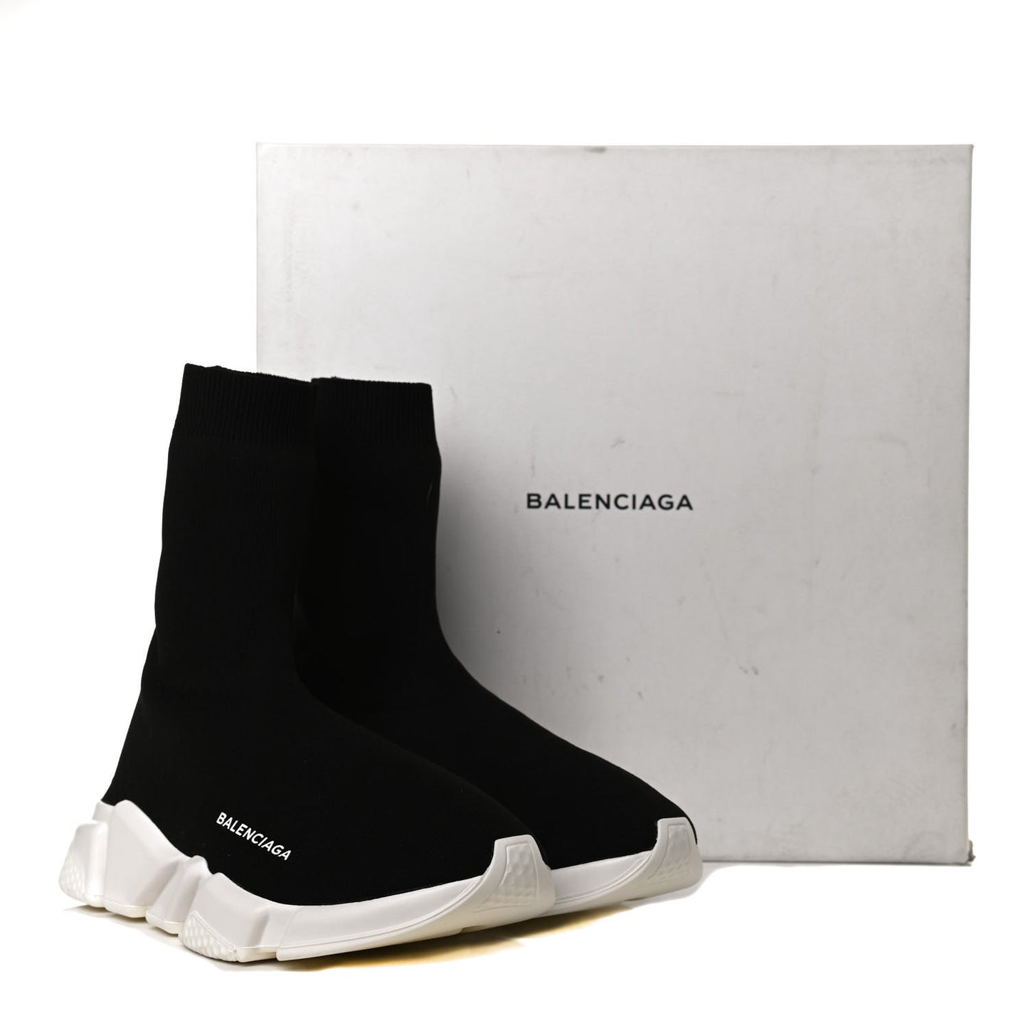 Neoprene Knit Womens Speed Sock Sneakers 39 Black White