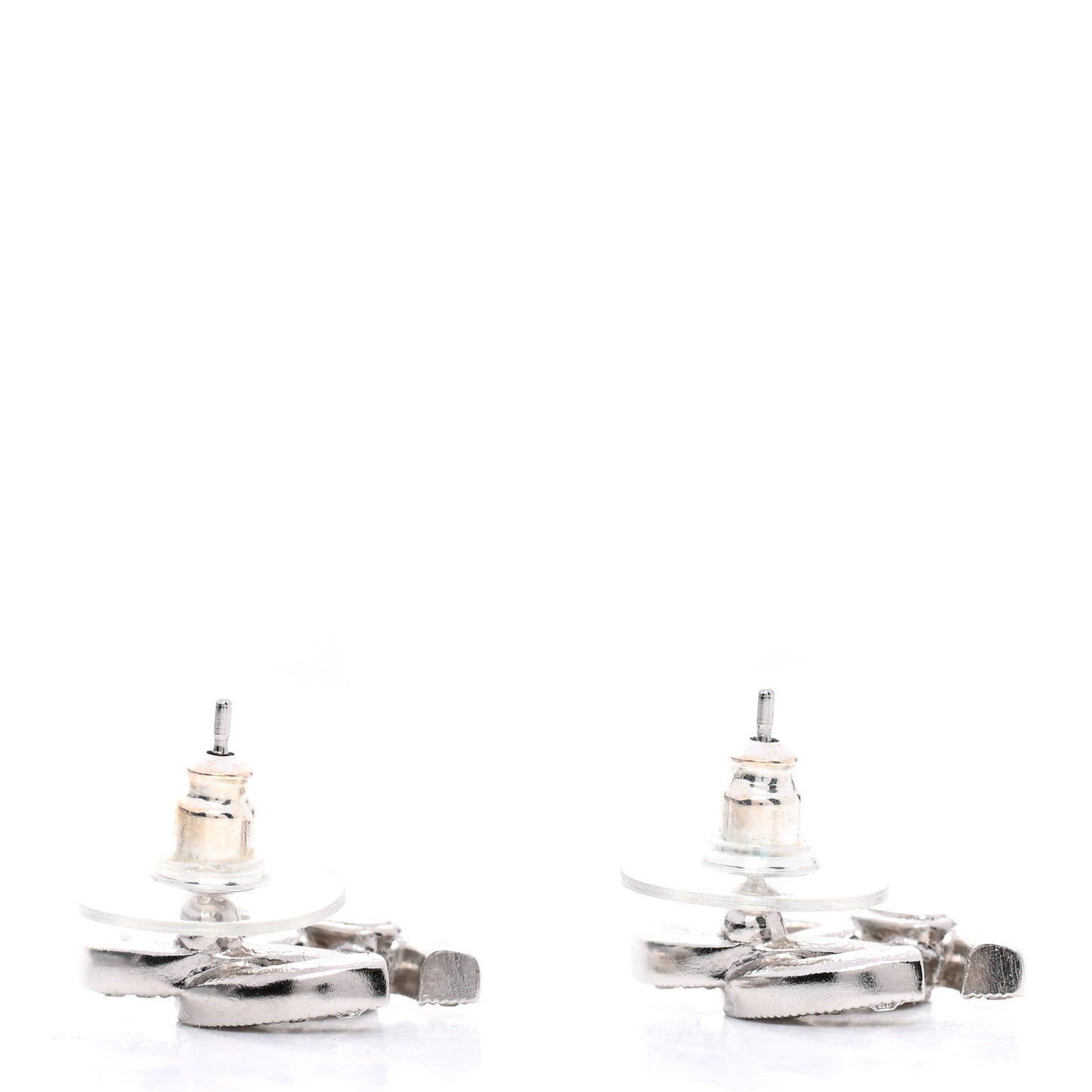 Crystal CC Earrings Silver