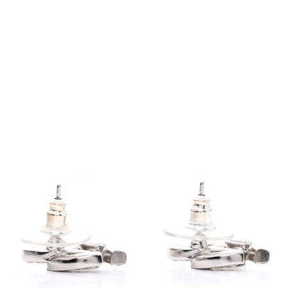 Chanel Crystal CC Earrings Silver 3 of 4