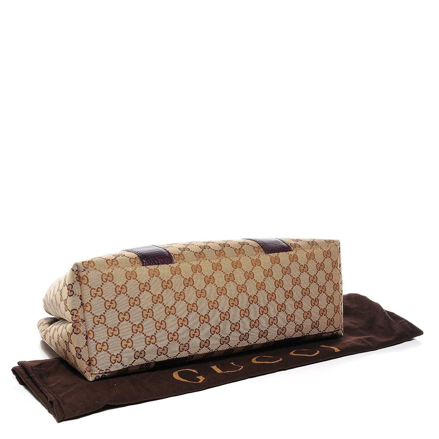 Gucci Monogram Medium Bamboo Bar Tote Bordeaux 4 of 9