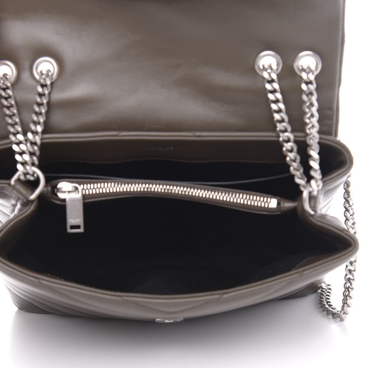 Saint Laurent Calfskin Y Quilted Monogram Small Loulou Chain Satchel Faggio 5 of 9