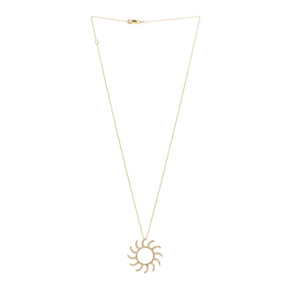 Roberto Coin 18K Yellow Gold Diamond Sun Pendant Necklace 3 of 4