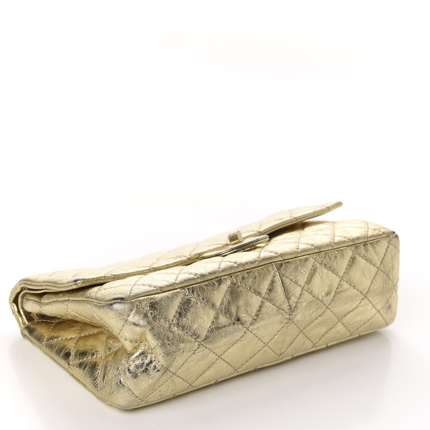 Chanel Metallic Aged Calfskin Quilted 2.55 Reissue 225 Flap Gold 4 of 14