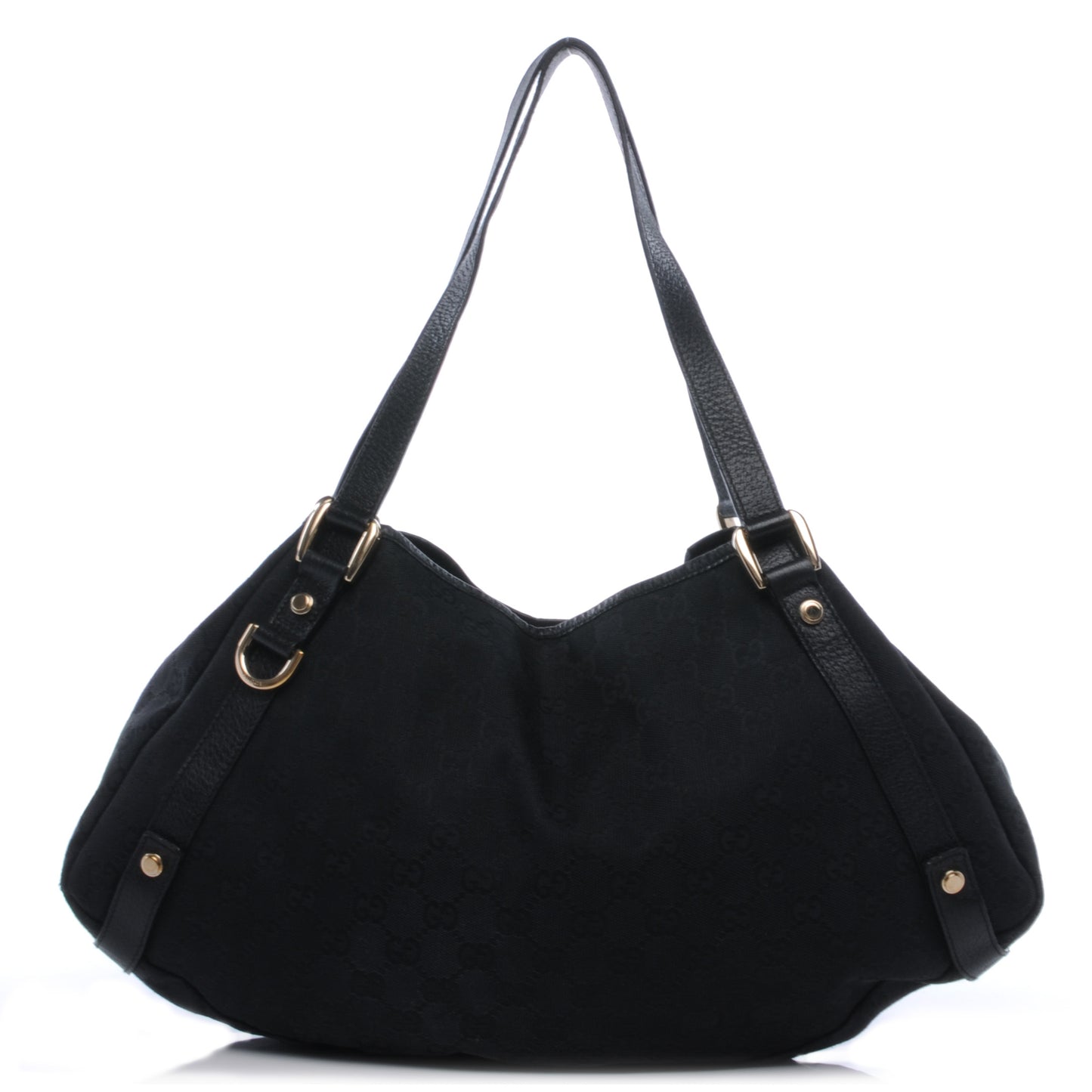 Monogram Medium Abbey Shoulder Bag Black