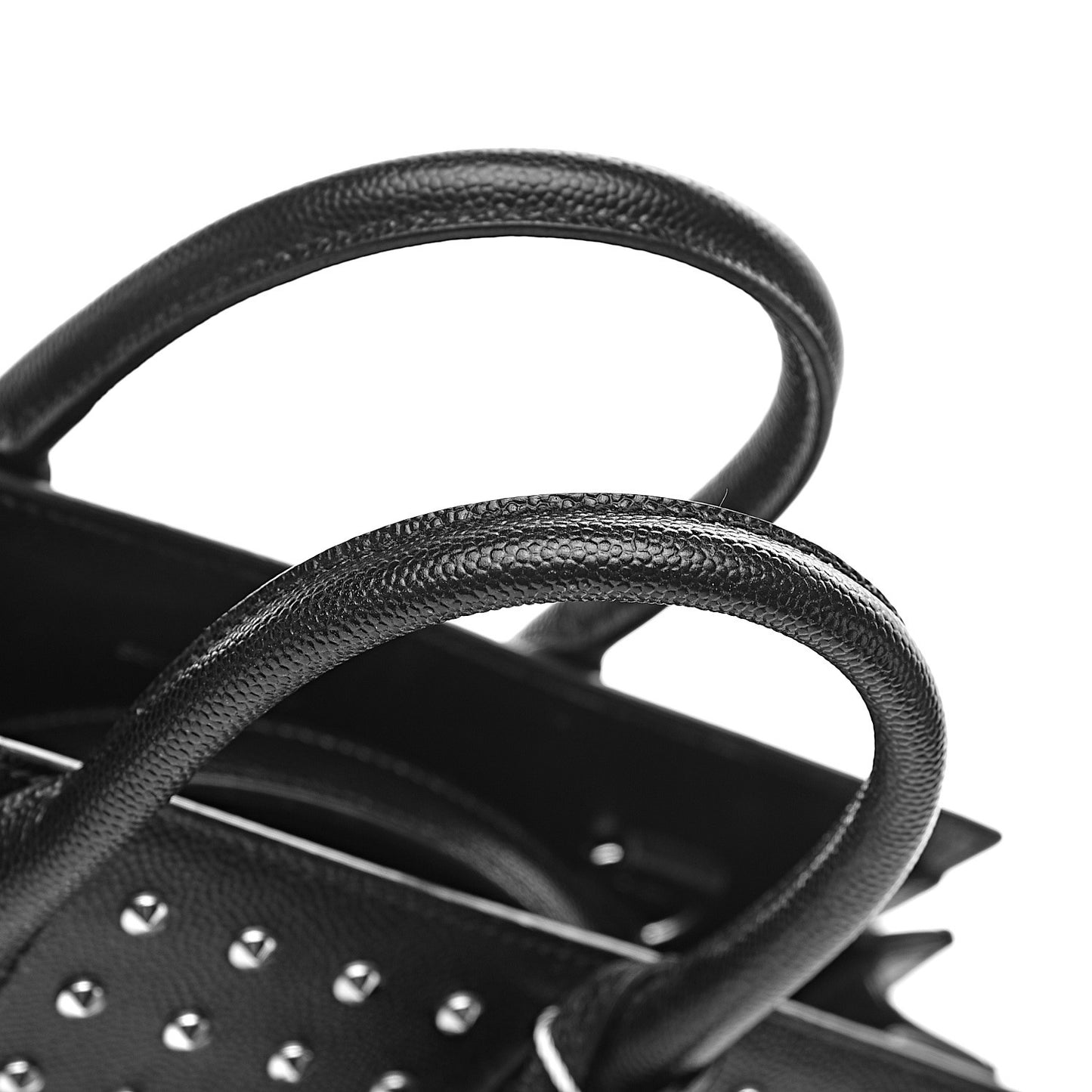 Calfskin Studded Nano Sac De Jour Black