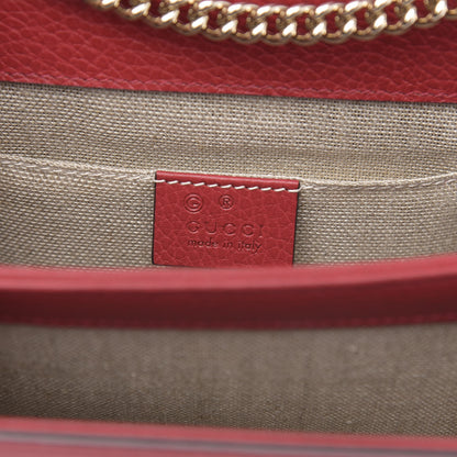 Gucci Dollar Calfskin Small Interlocking G Shoulder Bag Red 6 of 10