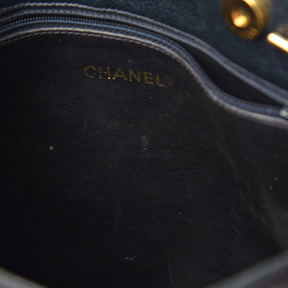 Chanel Caviar Flap Shoulder Bag Navy Blue 11 of 16