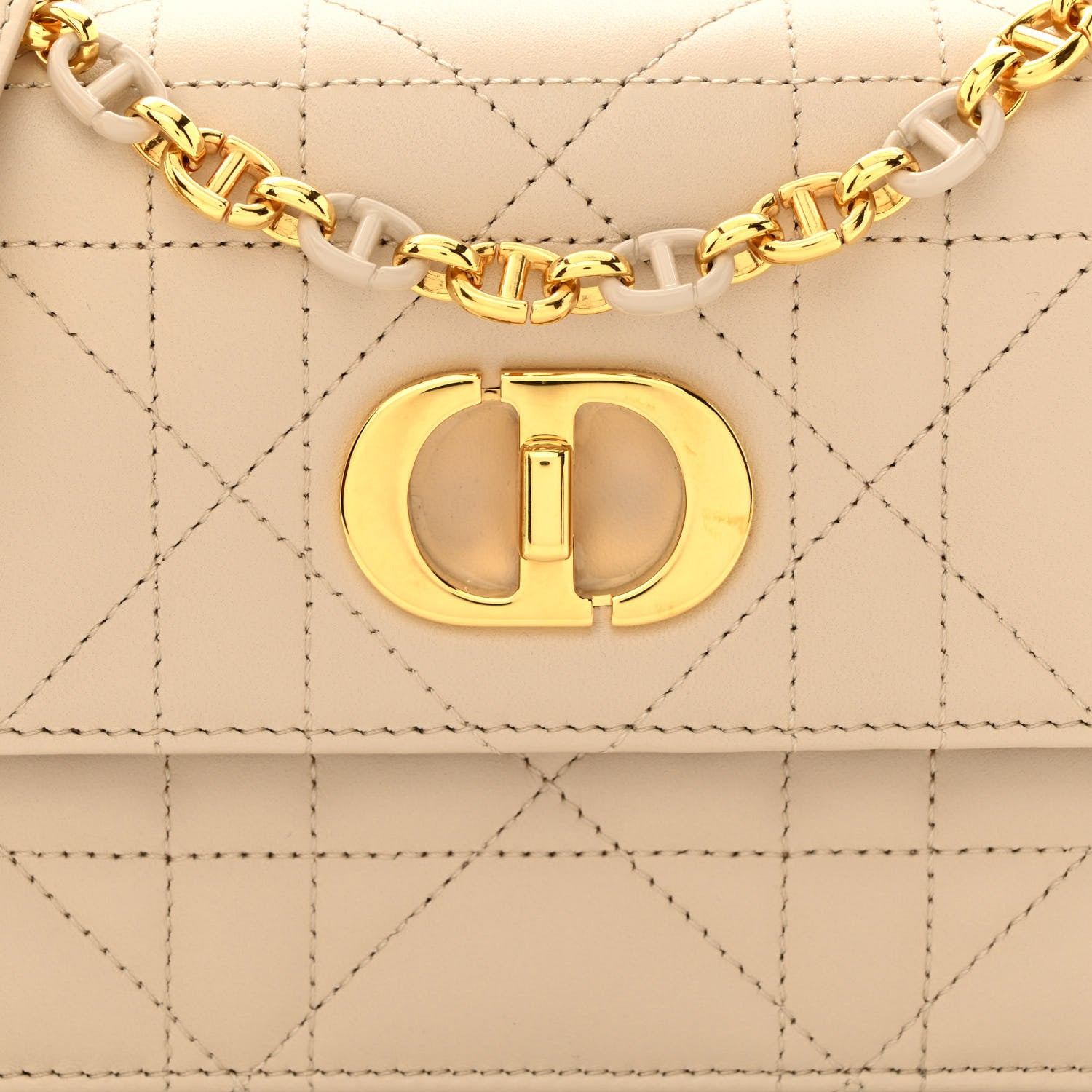 Christian Dior Lambskin Cannage Mini Miss Caro Bag Beige 12 of 15