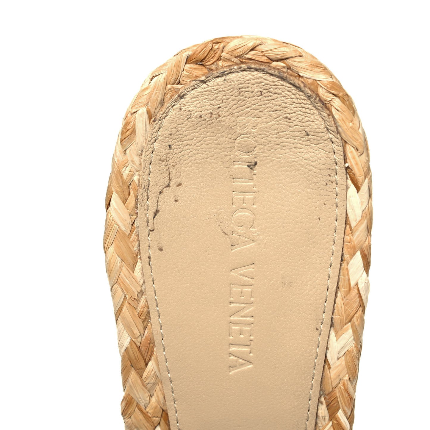 Raffia Twisted Intrecciato Stretch Mule Sandals 40 Macadamia