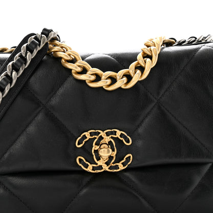 Chanel Lambskin Quilted Medium Chanel 19 Flap Black 8 of 10
