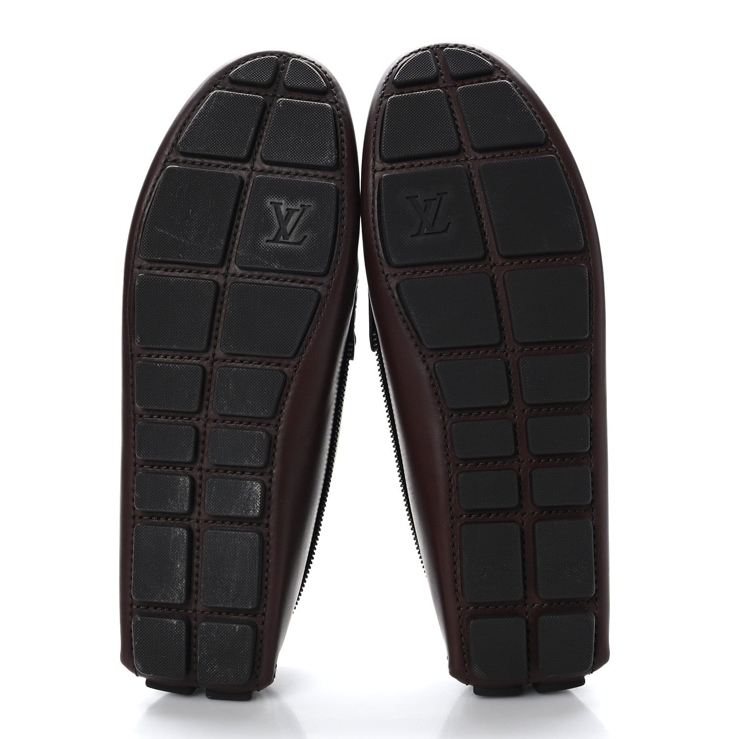 Louis Vuitton Calfskin Mens Shade Car Loafers 8 Cognac 5 of 9