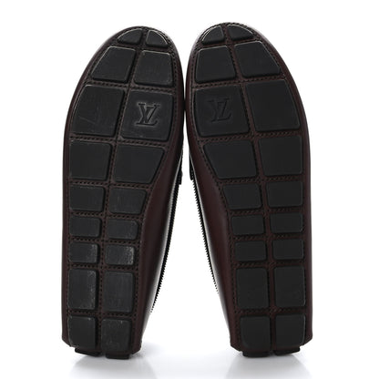 Louis Vuitton Calfskin Mens Shade Car Loafers 8 Cognac 5 of 9