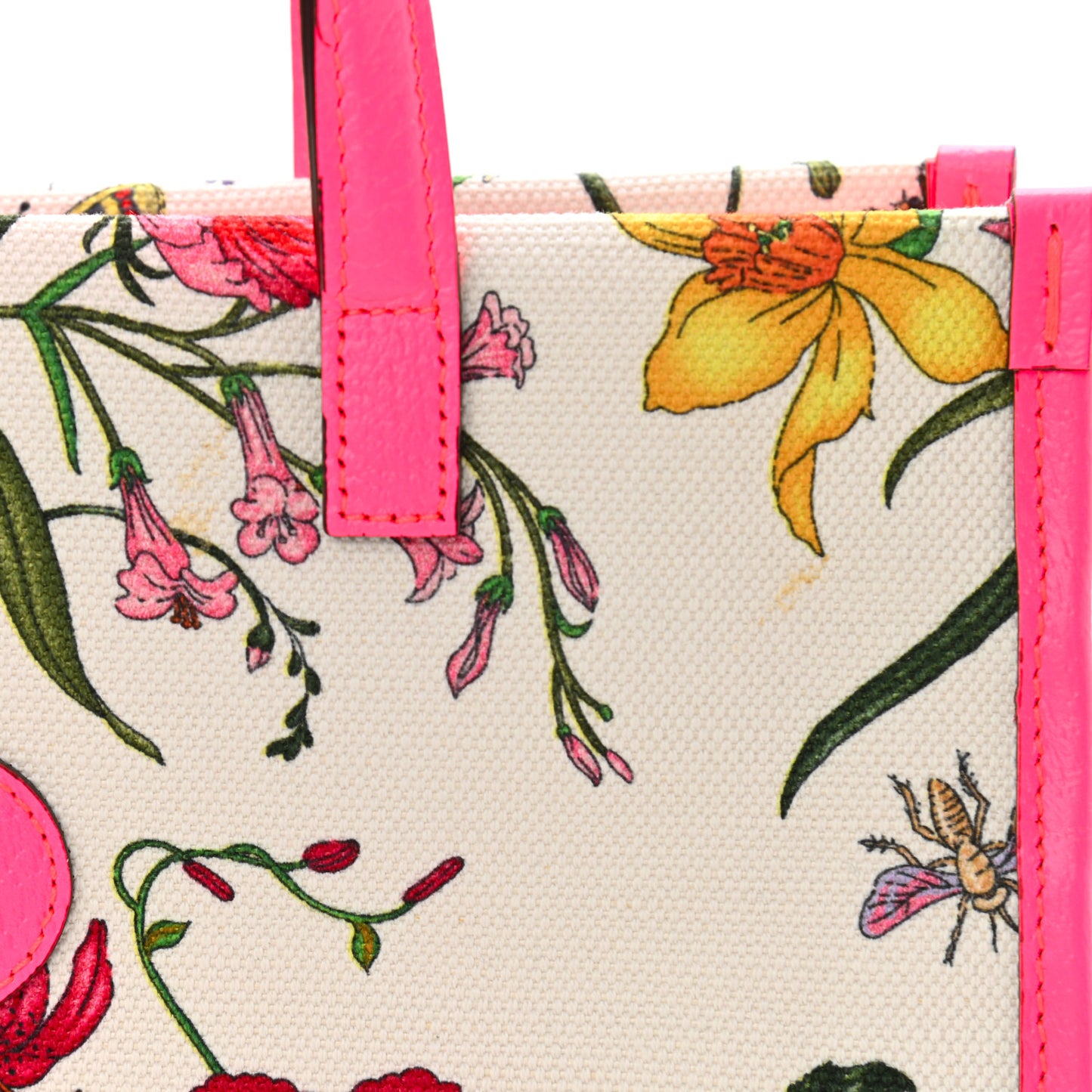 Canvas Medium Flora Tote Fuchsia