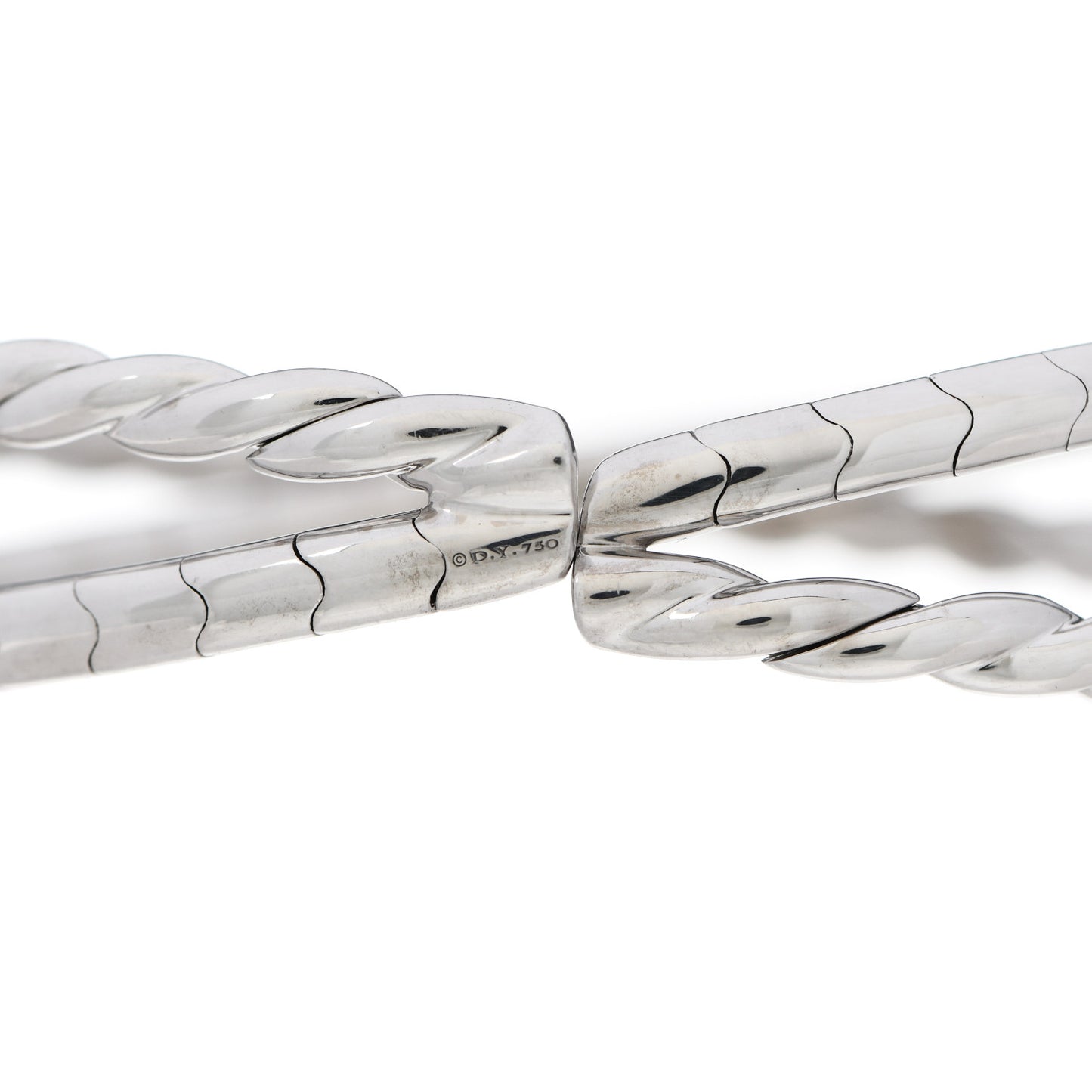 18K White Gold Diamond Paveflex Two Row Bracelet