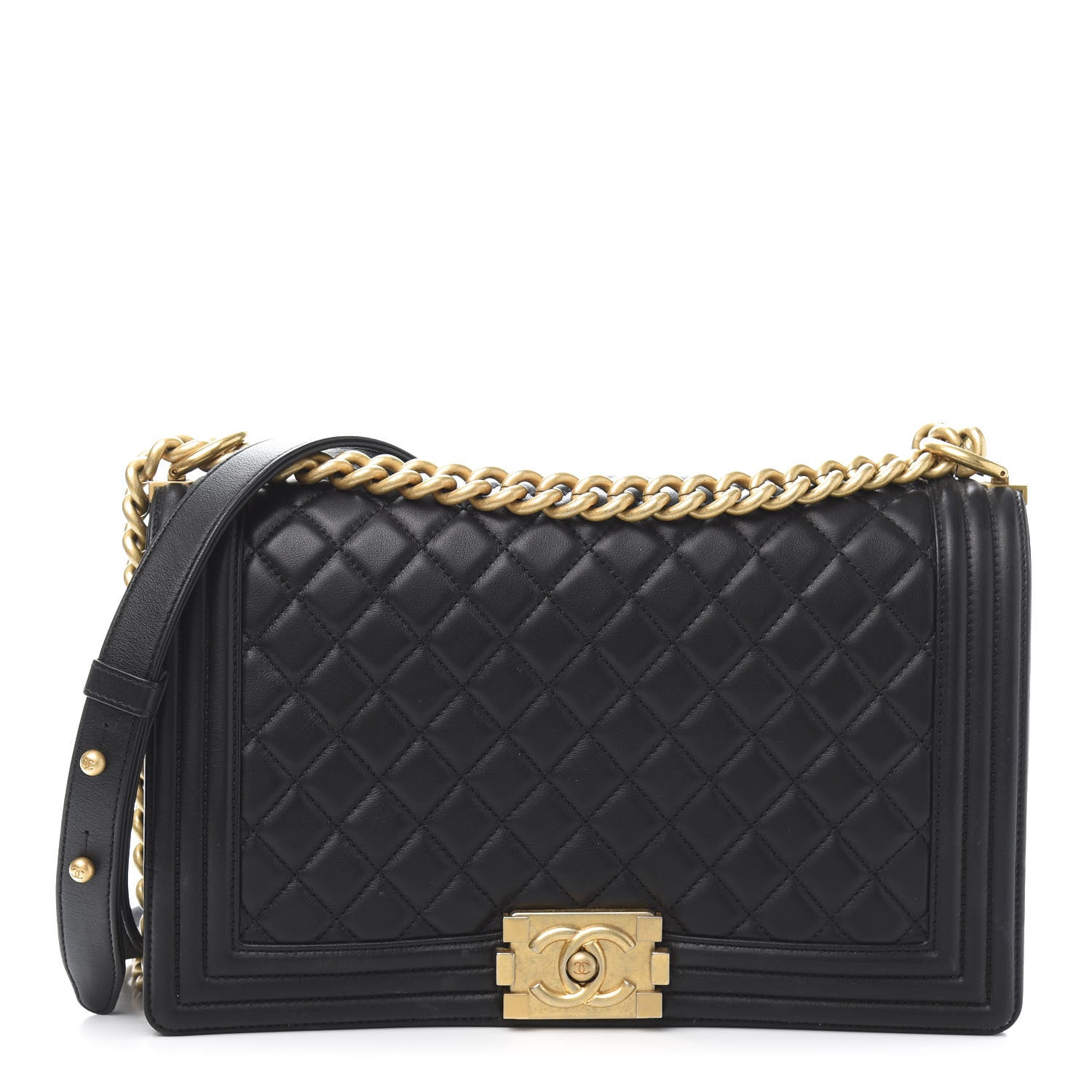 Chanel Lambskin Quilted New Medium Boy Flap Black 1 of 15