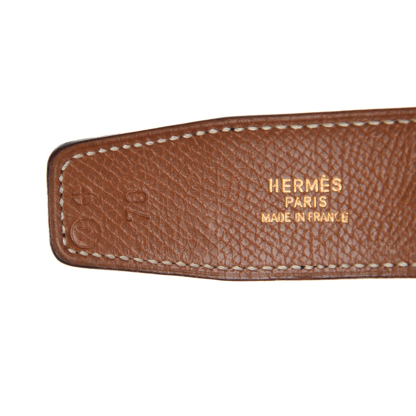 Box Epsom 32mm Belt Strap 70 Black Gold