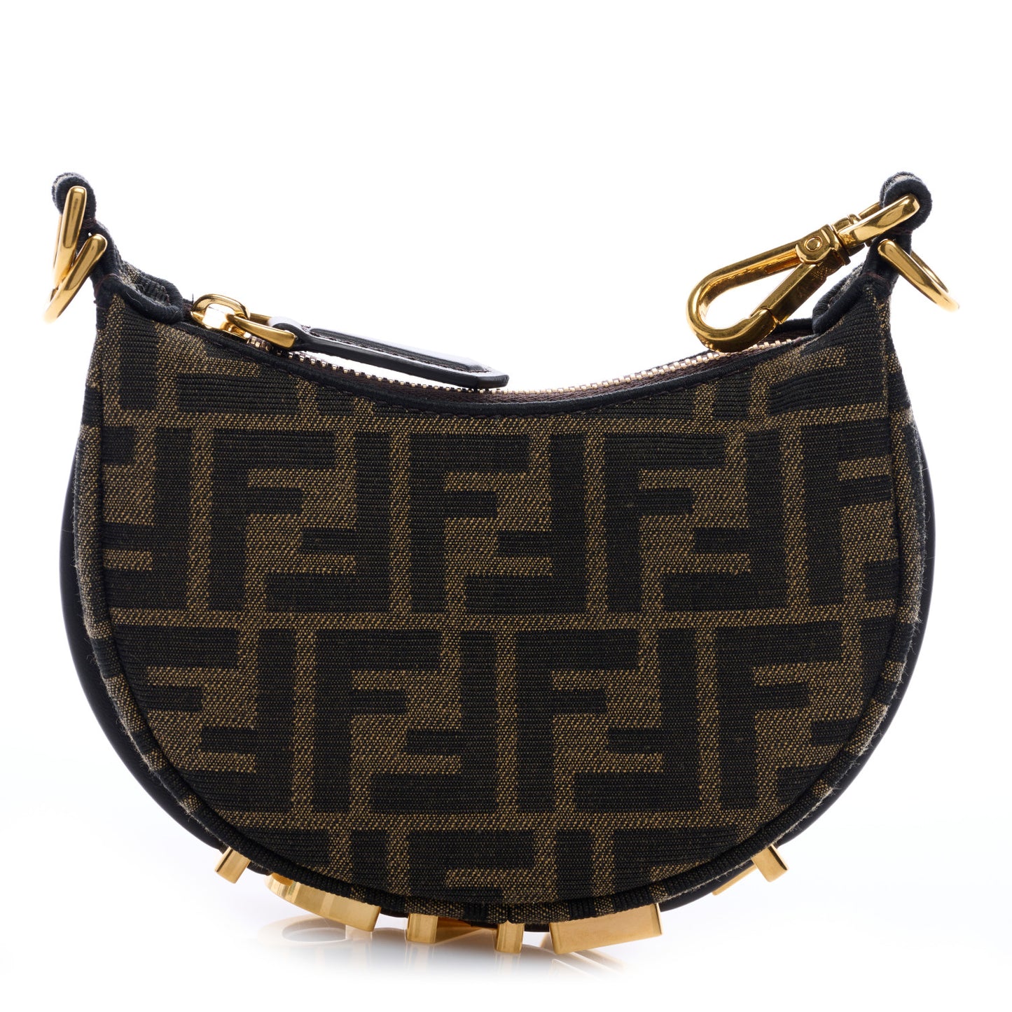 Fabric Jacquard FF 1974 Nano Fendigraphy Hobo Charm Tobacco Moro
