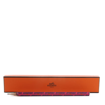 Hermes Madras Goatskin Arlequin Pencil Violet Shocking Pink Orange 4 of 5