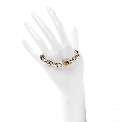 Chanel Enamel Metal CC Chain Bracelet Gold 2 of 5